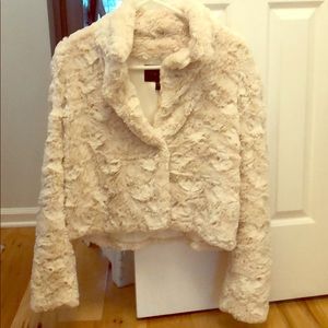 Karen Kane faux fur cropped jacket